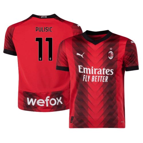 Christian Pulisic 11 AC Milan 2023/24 Home Men Jersey - Red