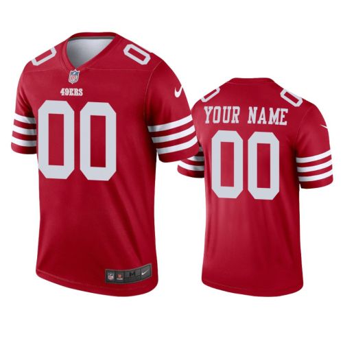 San Francisco 49ers 00 Custom 2022-23 Legend Scarlet Jersey - Men's