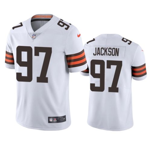 Cleveland Browns Malik Jackson 97 White Vapor Limited Jersey