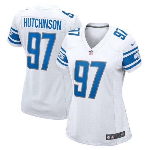 Aidan Hutchinson 97 Detroit Lions Women's 2022 Draft First Round Pick Game Jersey In White