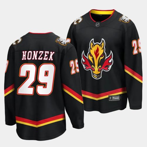 Samuel Honzek #29 Calgary Flames 2023 NHL Draft Alternate Men Jersey - Black