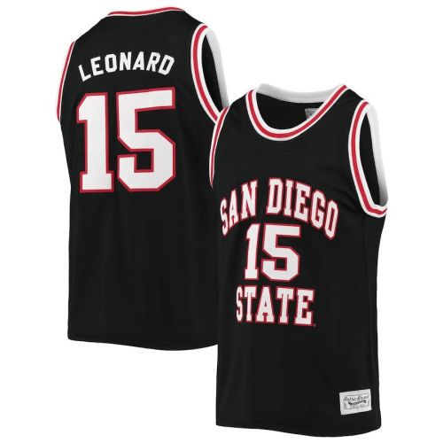 Kawhi Leonard 15 San Diego State Aztecs Basketball Jersey - Men Black