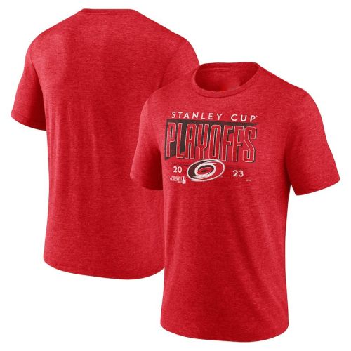 Carolina Hurricanes 2023 Stanley Cup Playoffs Tri-Blend T-Shirt - Heather Red