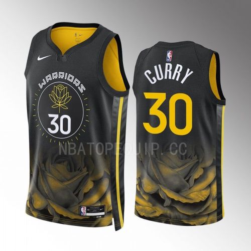 Golden State Warriors Stephen Curry 30 2022-23 City Edition Black Men Jersey Swingman