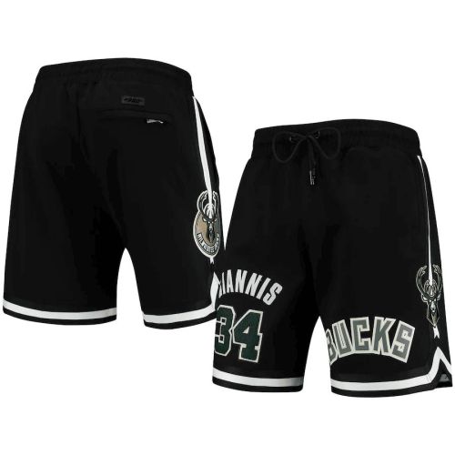 Giannis Antetokounmpo 34 Milwaukee Bucks Black Team Player Shorts - Men