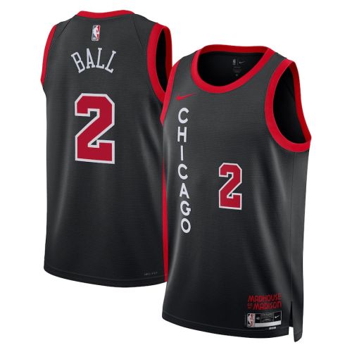 Lonzo Ball 2 Chicago Bulls 2023/24 City Edition Swingman Jersey - Black