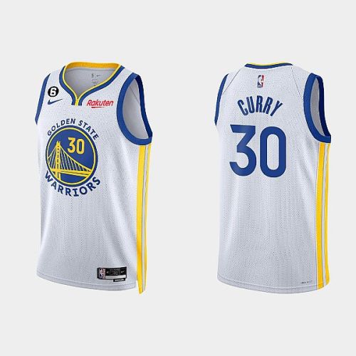 Golden State Warriors Stephen Curry 30 2022-23 Association Edition White Men Jersey Swingman