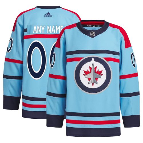 Winnipeg Jets Anniversary Primegreen Custom Men Jersey - Light Blue