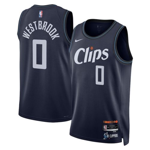 Russell Westbrook 0 LA Clippers 2023/24 City Edition Swingman Jersey - Navy