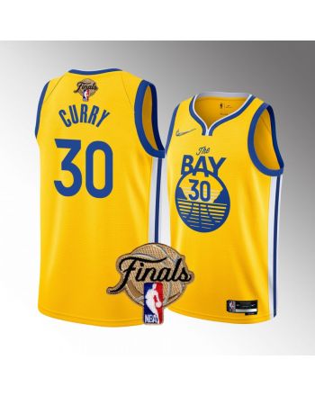 Stephen Curry Golden State Warriors 2022 Finals Jersey Gold 30 Diamond Badge Dub