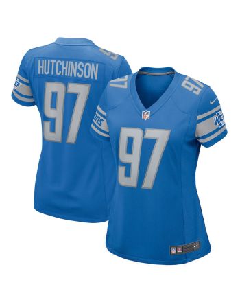 Aidan Hutchinson 97 Detroit Lions Women's 2022 Draft First Round Pick Game Jersey In Blue