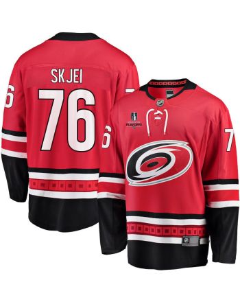 Brady Skjei 76 Carolina Hurricanes Stanley Cup 2023 Playoffs Patch Home Breakaway Men Jersey - Red