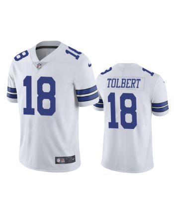 Dallas Cowboys Jalen Tolbert 18 White Vapor Limited Jersey