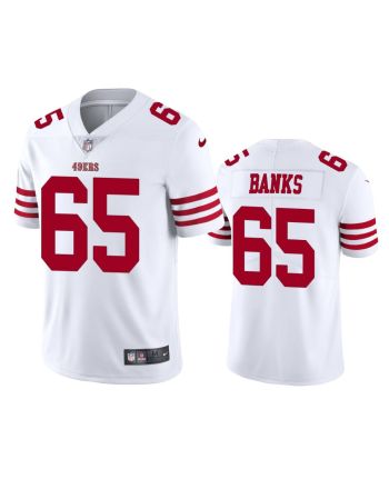 San Francisco 49ers Aaron Banks 65 2022-23 Vapor Limited White Jersey - Men's