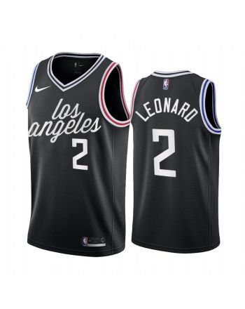 Kawhi Leonard 2022-23 Los Angeles Clippers Black 2 City Edition Jersey Cursive - Men Jersey