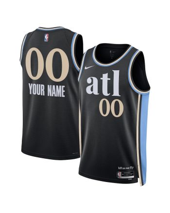 Atlanta Hawks 2023/24 City Edition Swingman Custom Jersey - Black