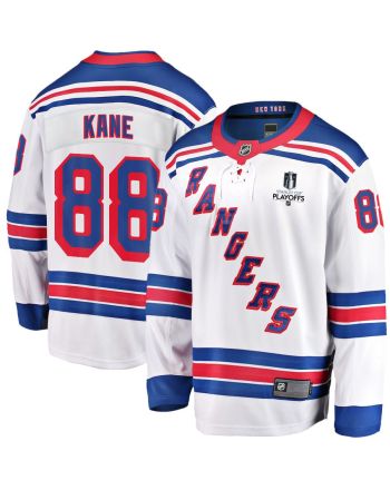 Patrick Kane 88 New York Rangers Stanley Cup 2023 Playoffs Patch Away Breakaway Men Jersey - White