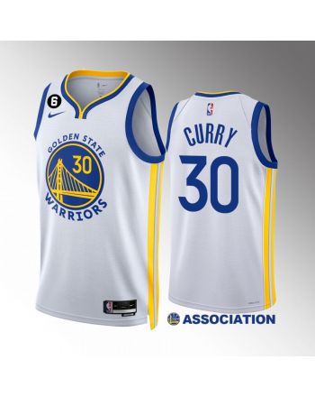 Stephen Curry 30 Golden State Warriors White 2022-23 Association Edition Jersey NO.6 Patch