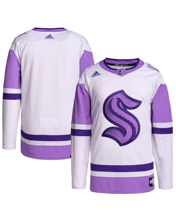 Seattle Kraken Hockey Fights Cancer Primegreen Men Jersey - White/Purple