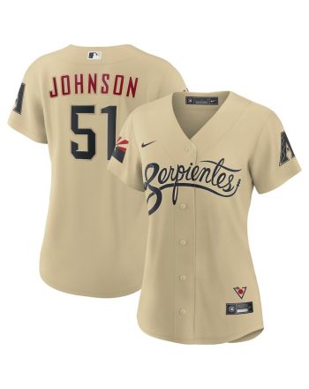 Randy Johnson 51 Arizona Diamondbacks Women's City Connect Player Jersey - Sand