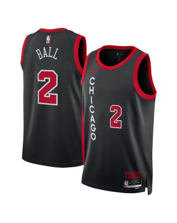 Lonzo Ball 2 Chicago Bulls 2023/24 City Edition Swingman Jersey - Black