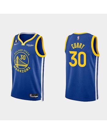 Golden State Warriors 30 Stephen Curry 2022-23 Icon Edition Royal Men Jersey