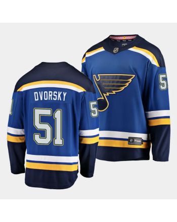 Dalibor Dvorsky #51 St. Louis Blues 2023 NHL Draft Home Men Jersey - Navy