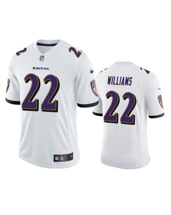 Baltimore Ravens Damarion Williams 22 White Vapor Limited Jersey