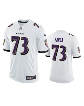 Marshal Yanda 73 Baltimore Ravens White Vapor Limited Jersey